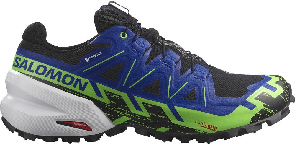 Salomon Spikecross 6 GTX U Trailskor Black/Surf The Web, UK 5,5