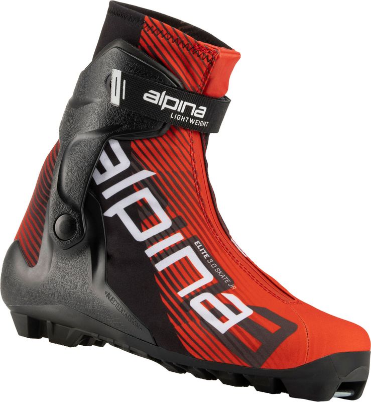 Alpina Elite Skate 3.0 Junior -23 Längdpjäxor Red/Black, EU 39
