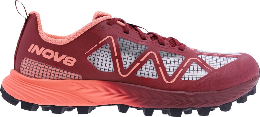 Inov-8 MudTalon Speed Wide W Trailskor Burgundy/Coral, UK 4