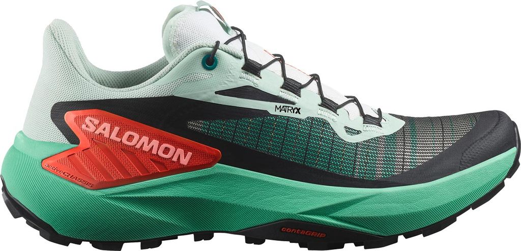 Salomon Genesis W Trailskor Bay/Electric Green/Cherry Tomato