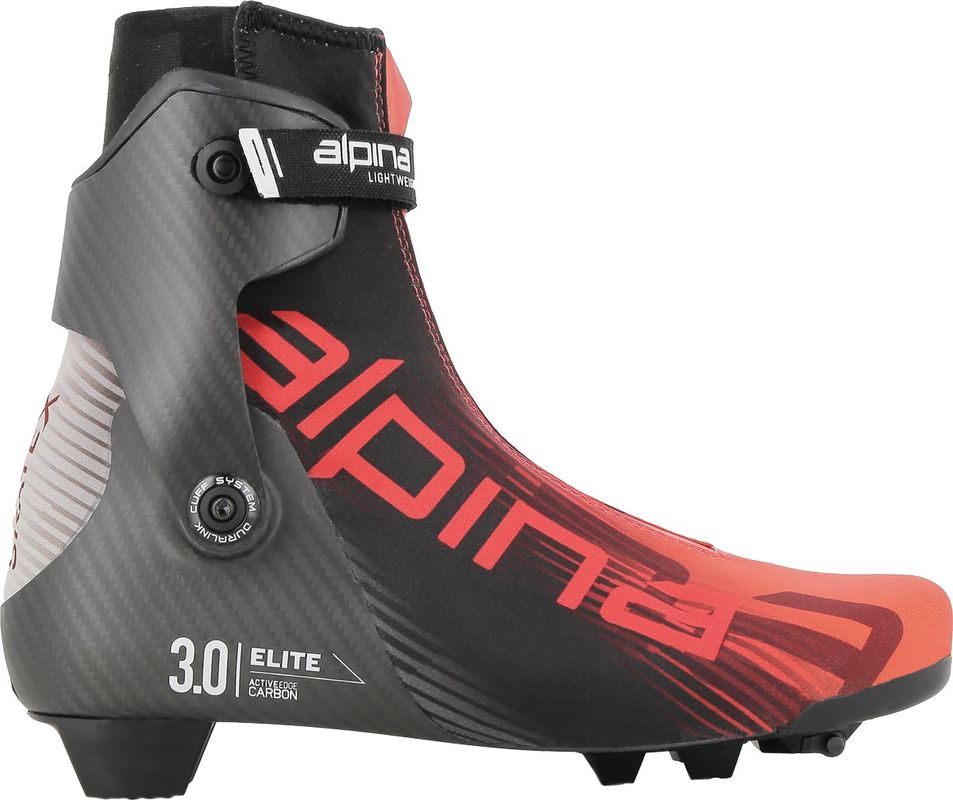 Alpina Elite 3.0 SkateX Längdpjäxor Black/Red, EU 42