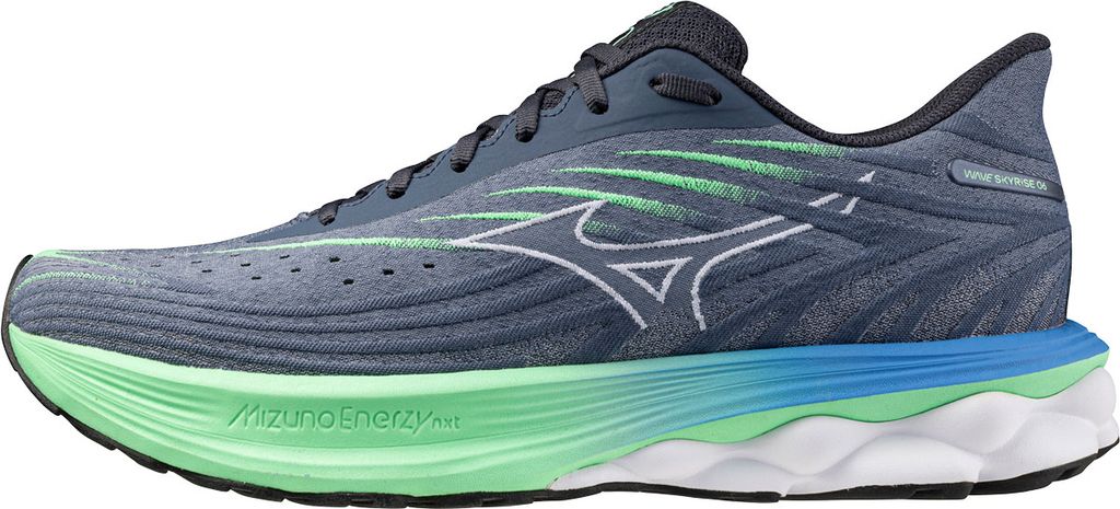 Mizuno Wave Skyrise 6 M Löparskor Vintage Indigo/White/Neo Mint, UK 8