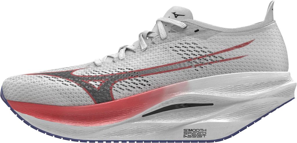 Mizuno Wave Rebellion Pro 3 U Löparskor White/Baritone Blue/Fiery Coral 2, UK 10,5