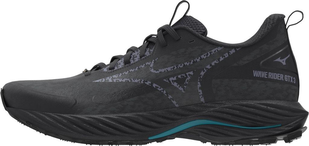 Mizuno Wave Rider GTX 3 M Löparskor Black Sand/Odyssey Gray/Capri Breeze, UK 11