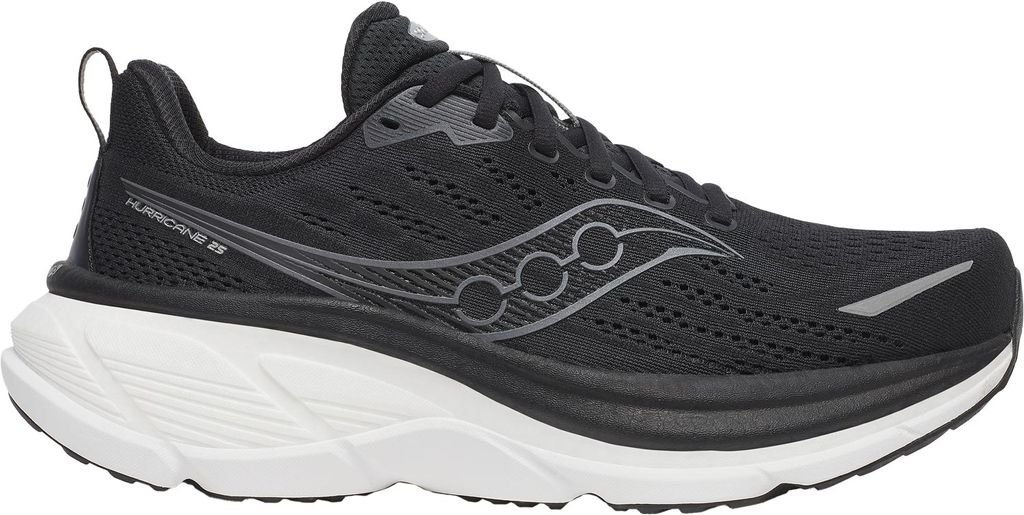 Saucony Hurricane 25 Wide M Löparskor Black/White, US 12,5
