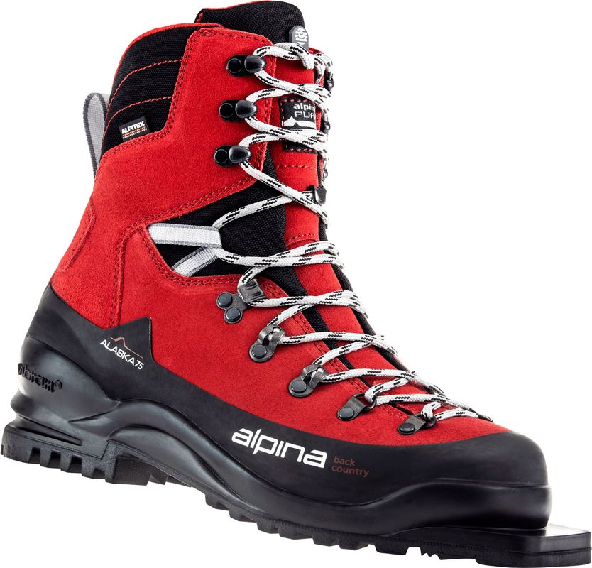 Alpina Alaska 75 Turpjäxor Red/Black, EU 36