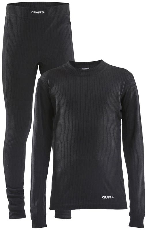 Craft Core Dry Baselayer Set Junior Underst&auml;ll Set Black