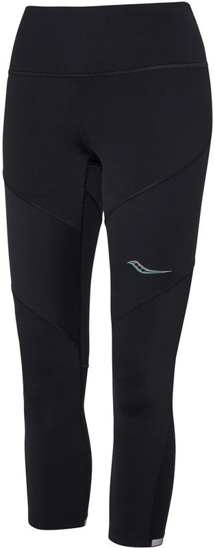 Saucony Time Trial Crop Tight W Löpartights Black, XS