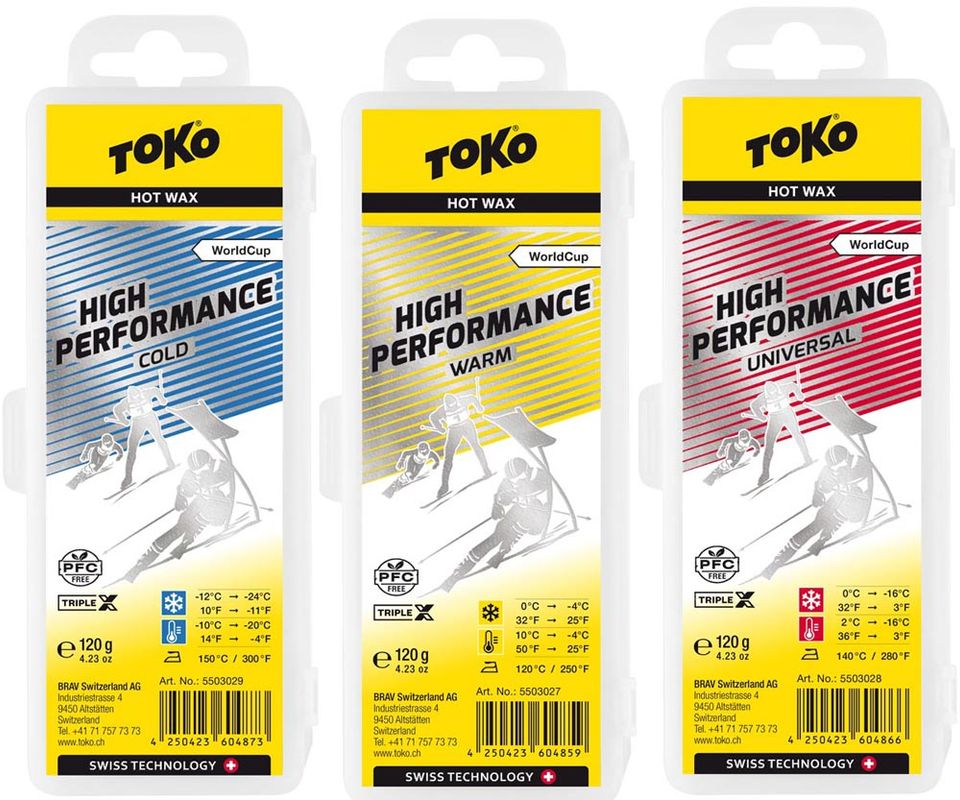 Toko World Cup High Performance Paraffin 120 g Glidvalla, COLD