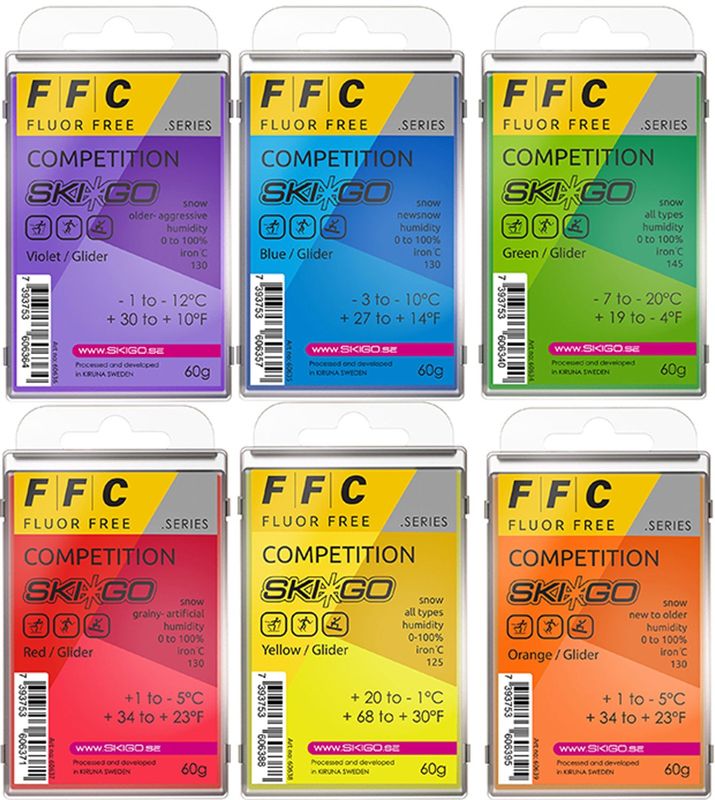 Skigo FFC Glider Parafffin 60 g Glidvalla, BLUE