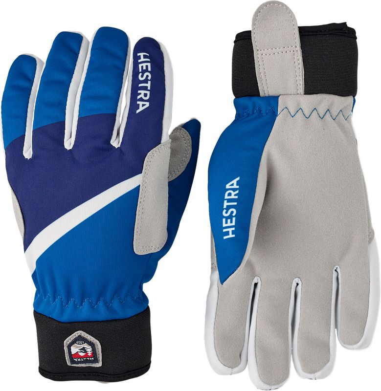 Hestra Tracker Junior 5-finger Längdskidhandskar Royal blue Print, 7
