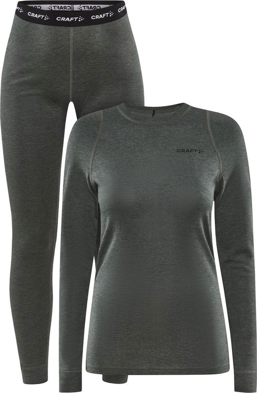 Craft Core Wool Merino Set W Underställ Set Juniper/Melange, XL