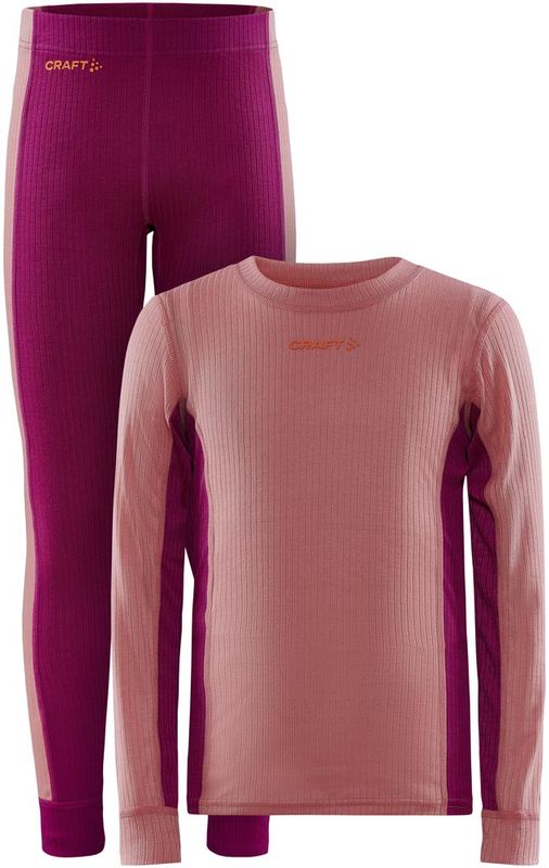 Craft Core Dry Baselayer Set Junior Underställ Set Coral/Roxo