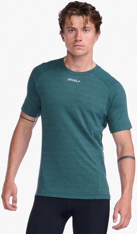 2XU Ignition Base Layer Tee M Underst&auml;ll Tr&ouml;ja Deep Jade Marle/Silver Reflective