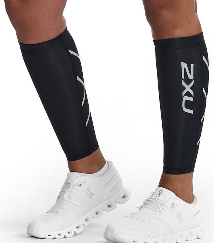 2XU Compression Calf Guards Unisex Vadskydd Black/Black, XL