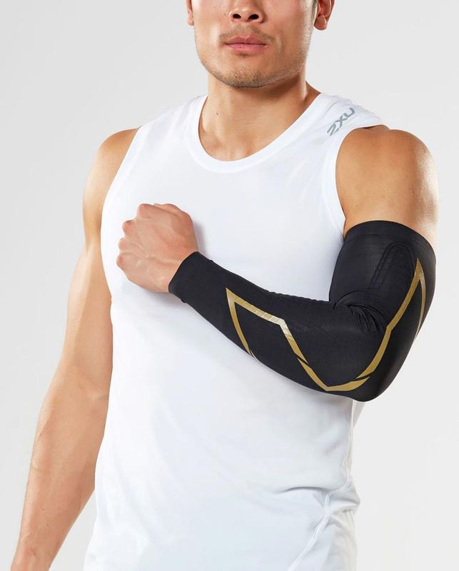 2XU Force Compression Arm Guards Armbågsskydd Black/Gold, XL