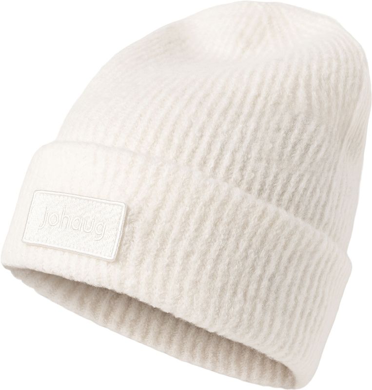 Johaug Softie Wool Rib Beanie W Mössa Tofu White, ONE SIZE