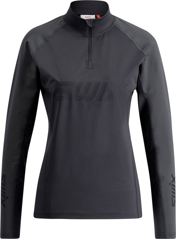 Swix RaceX Dry Half Zip W Underställ Tröja Jet Black, XS