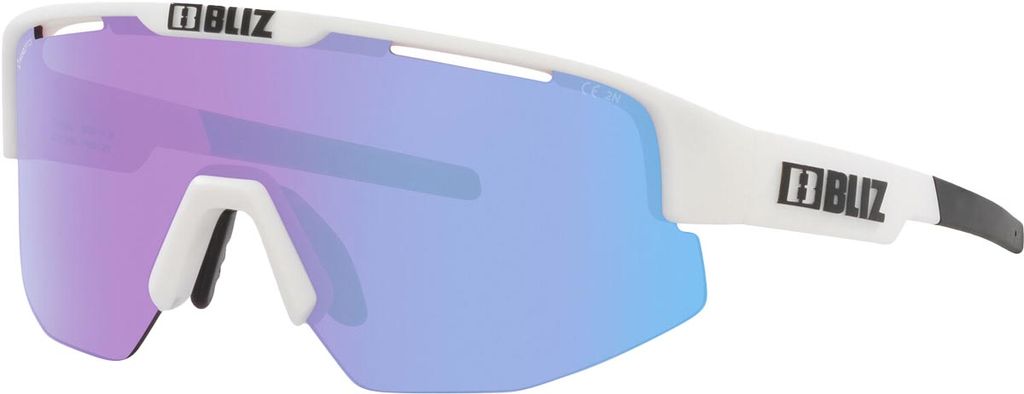 Bliz Matrix Small Nano Nordic Light Sportglas&ouml;gon Matt White w/ Begonia Violet Blue Multi