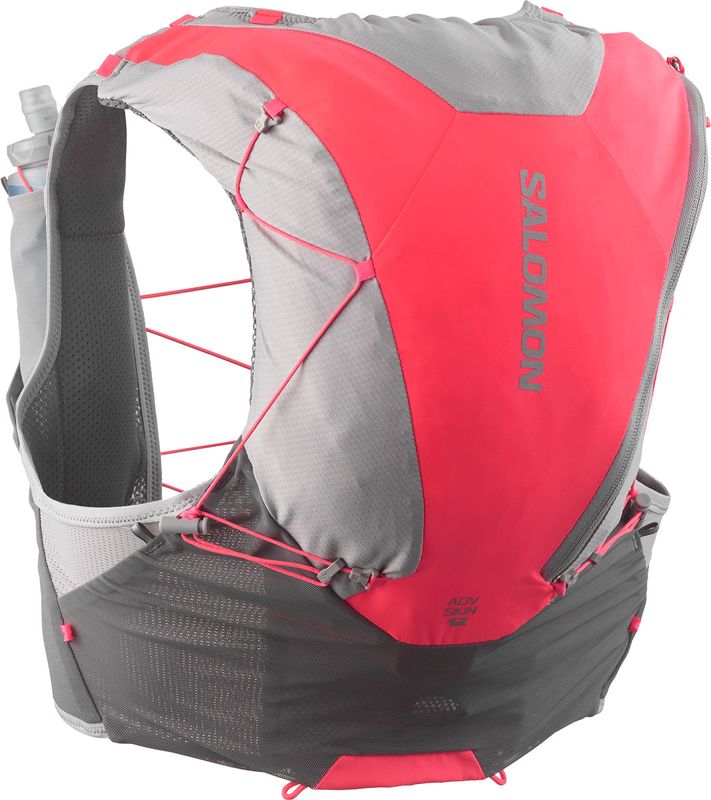 Salomon ADV Skin 12 Vest U Vätskeryggsäck Castelrock/Alloy/Neon Flame, L