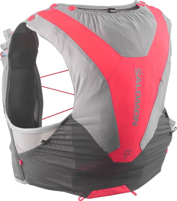 Salomon ADV Skin 5 Vest U Vätskeryggsäck Castelrock/Alloy/Neon Flame, M
