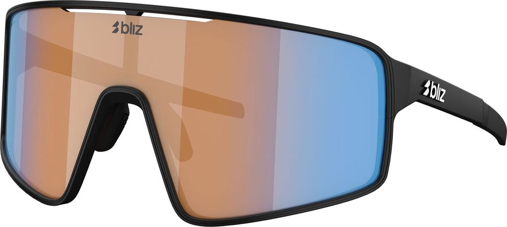 Bliz P001S Nano Nordic Light Sportglasögon Matt Black w/ Coral Orange Blue Multi