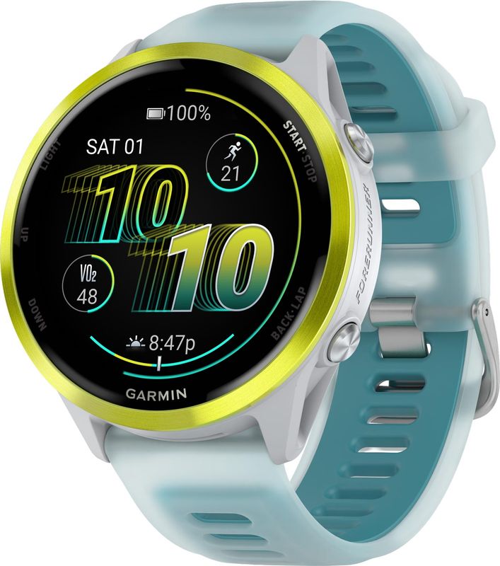 Garmin Forerunner 570 Amoled 47 mm Pulsklocka Whitestone/Amp Yellow