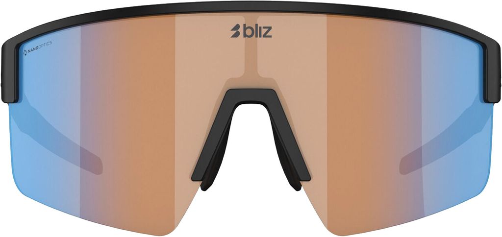 Bliz P004S Nano Nordic Light Sportglasögon Matte Black w/ Coral Orange Blue Multi