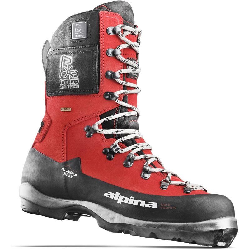Alpina Alaska Heat Turpjäxor Black/Red, EU 44
