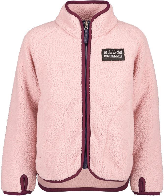 Alternativ bild 0 för Didriksons Gibbs Kids Fullzip 2 Dusty Pink
