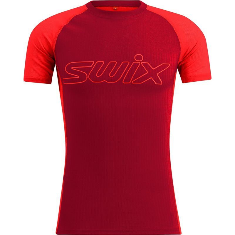 Swix RaceX Light Short Sleeve M T-shirt Swix Red/Fiery Red, L