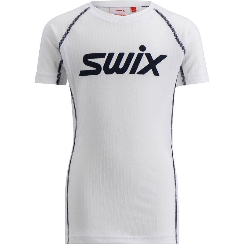 Swix RaceX Classic Short Sleeve Junior Underställ Tröja Bright White/Dark Navy, 152
