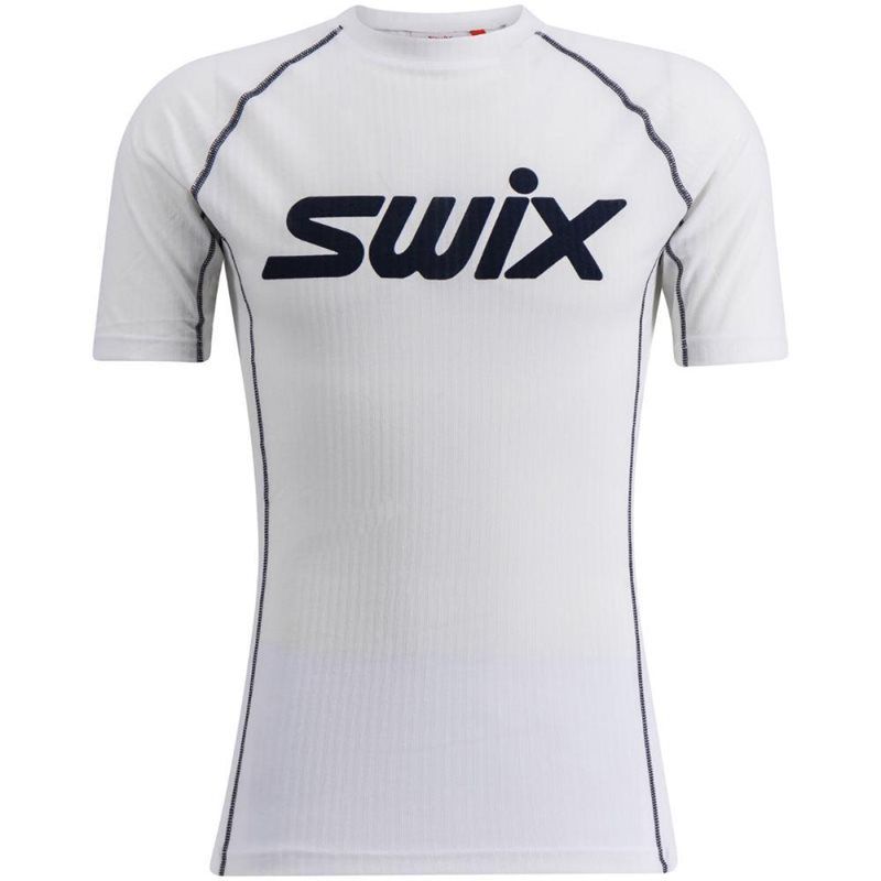 Swix RaceX Classic Shortsleeve M Underställ Tröja Bright White/Dark Navy, XXL