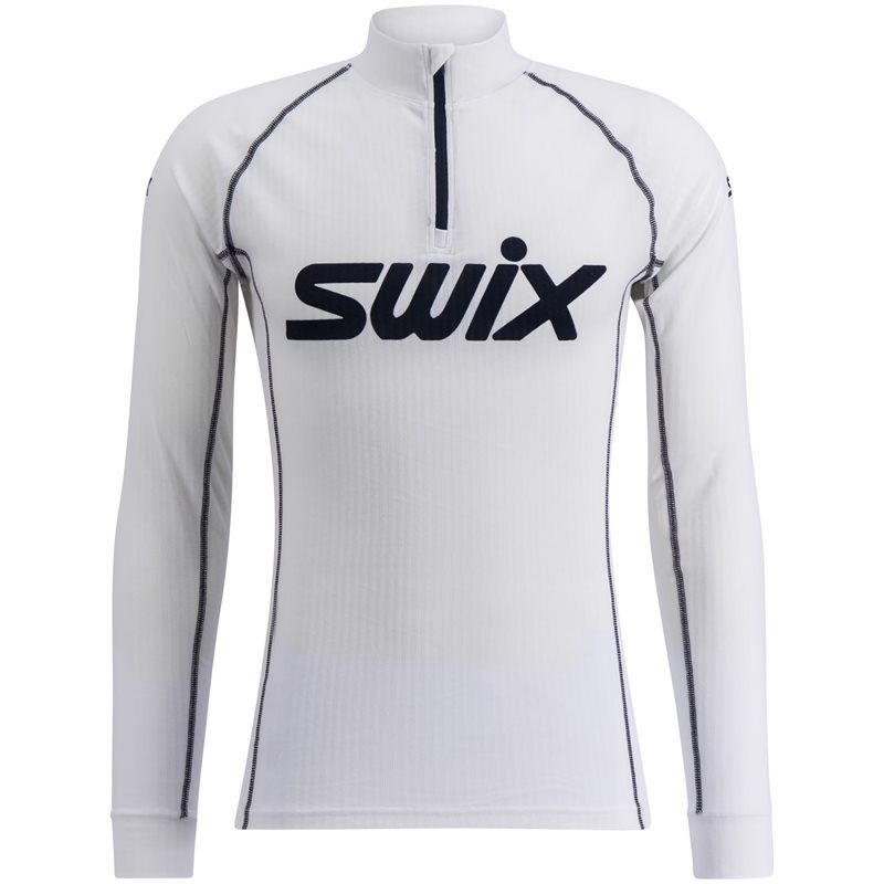 Swix RaceX Classic Half Zip M Underställ Tröja Bright White/Dark Navy