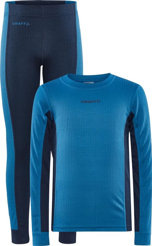 Craft Core Dry Baselayer Set Junior Underställ Set Whale/Blaze