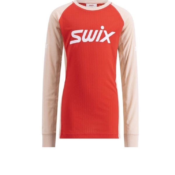 Swix RaceX Classic Long Sleeve Junior  Underställ Tröja Peach Whip/Teaberry, 152