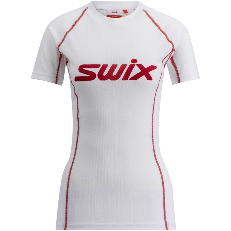 Swix RaceX Classic Shortsleeve W Underställ Tröja Bright White/Swix Red