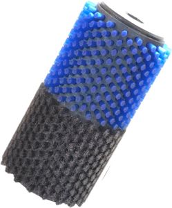 Red Creek Rotoborste Kombi Ultrafint Krusat Stål/Blå Nylon 140mm