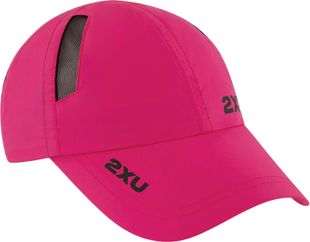 2XU Run Cap-BLACK/PINK-ONE SIZE