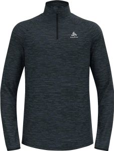 Odlo Mid Layer 1/2 Zip Run Easy Warm M-BLACK/GREY-L