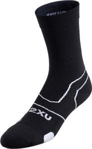 2XU Vectr Light Crew Socks-BLACK/WHITE-M